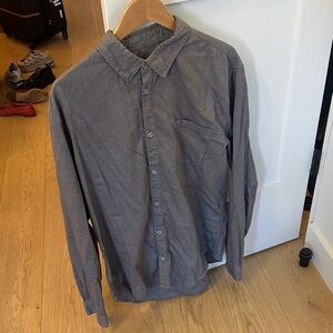 Lululemon Men's XL Gray Button-Up Shirt